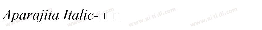 Aparajita Italic字体转换